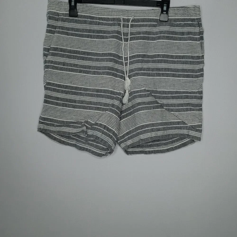 J. Jill linen strip shorts size medium